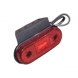 LED žibintas šoninis (gabarito), raudonas 12/24V