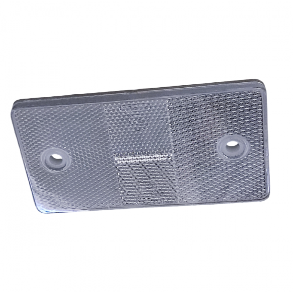 Светоотражатель прямоугольный, белый (с отверстиями)