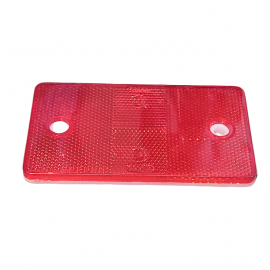 Atšvaistas stačiakampis, raudonas (su skylėmis) 