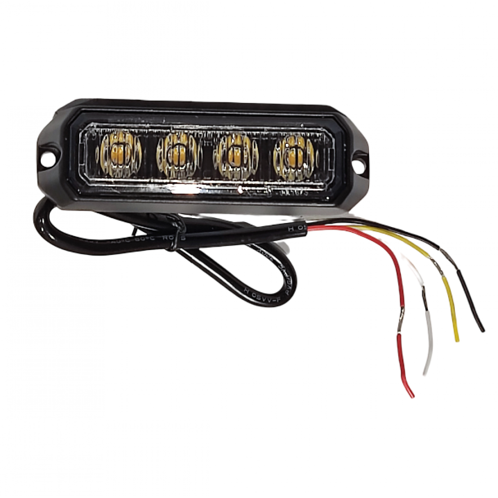 Strobе-type beacon 4LED, 12/24V, R65/R10