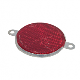 Светоотражатель металлический, круглый, красный (с ушами)