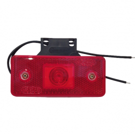 LED žibintas šoninis (gabarito), raudonas su laikikliu 12/24V
