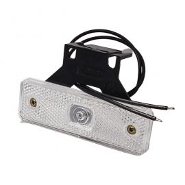 LED žibintas (gabarito), baltas su laikikliu 12/24V