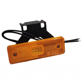 LED žibintas (gabarito), geltonas su laikikliu 12/24V