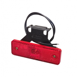 LED žibintas (gabarito), raudonas su laikikliu 12/24V