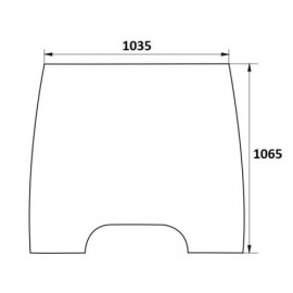 Front glass (without profile)