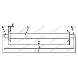 Ось  Ø 22 mm - L 480 mm
